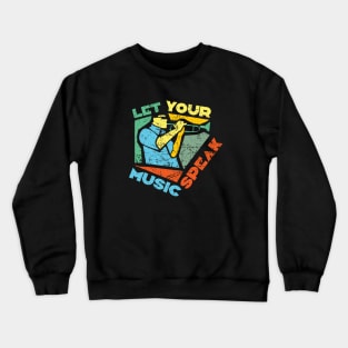 Let Your Music Speak - Modern Art Trumpeter Crewneck Sweatshirt